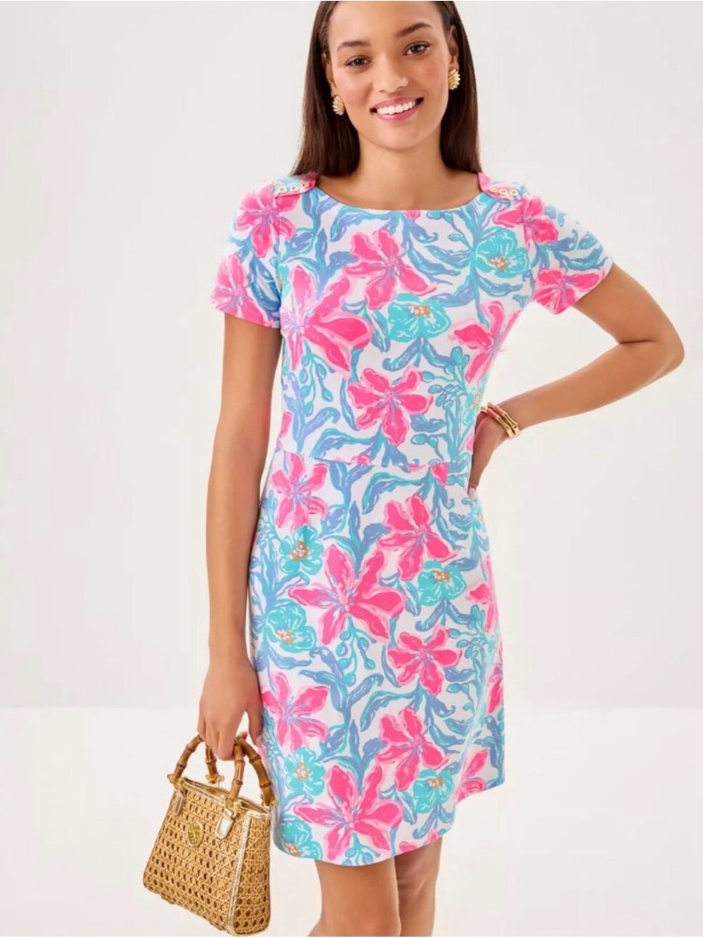Lilly Pulitzer UPF 50+ Bray Dress in Multi Beachside Haven